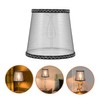 Alipis Decorative Lampshade Small Clip-on Lamp Shades Black Silver Thread