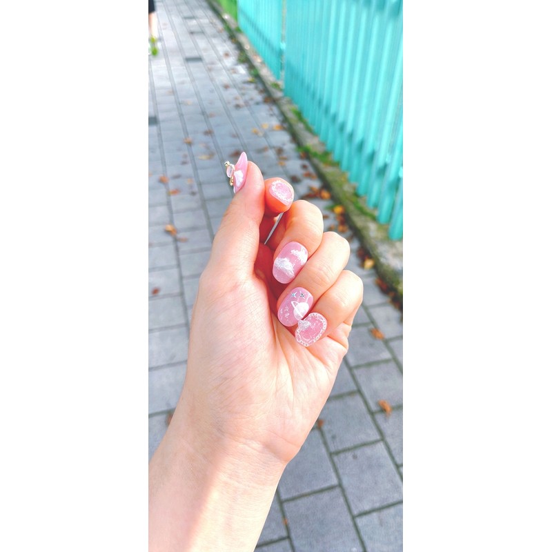 Handmade nails - Wandering Star - Short Square / 수제네일