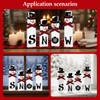QhgPnt Christmas Decorations, Set of 4 Snowman Tabletop Decor, Traditional