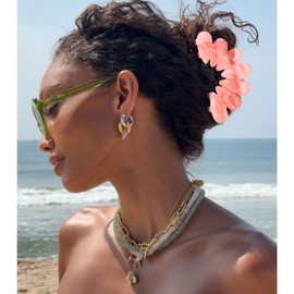 6PCS Flower Hair Clips for Women, Beach Accessories Flower Claw Clips Barrettes for Women Hawaiian Outfits for Women Claw Clips for Thick Hair For Girls Gifts