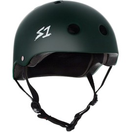 S1 Lifer Helmet for Skateboarding, BMX, and Roller Skating - EPS Fusion Foam, CPSC & ASTM Certified - Dark Green Matte Medium (21.5")
