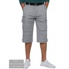 KEFITEVD 3/4 Length Mens Shorts Baggy Cargo Work Shorts Elastic