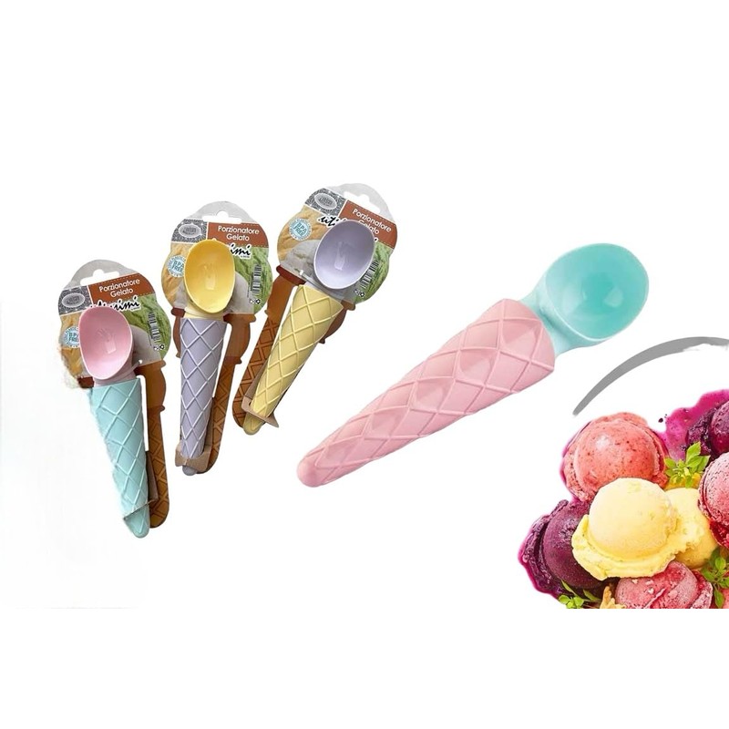 Ice Scoop Ice Cream Spoon Made of Food-Grade Plastic (Pink)