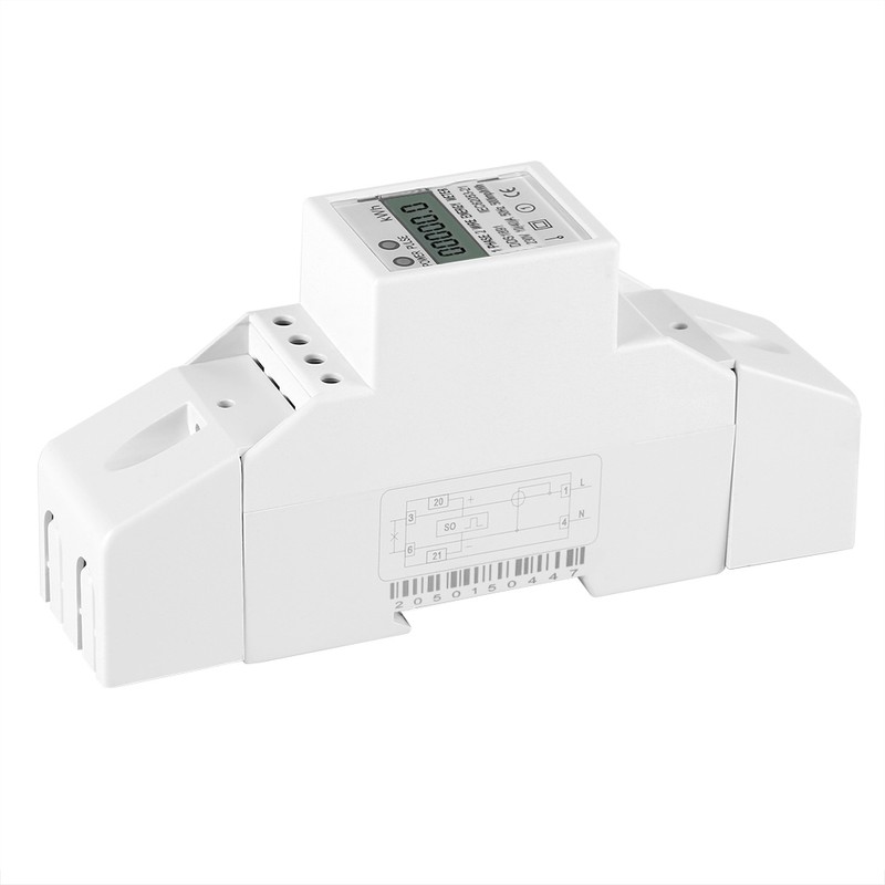 DDS1891 Single Phase Din Rail Energy Meter 2P Backlight Electric