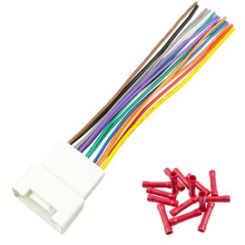 Jayubien Radio Wiring Harness JBL Connector for Toyota Highlander Sequoia Tundra Camry Corolla Vios Prado 20Pin Car Stereo Wire Adapter