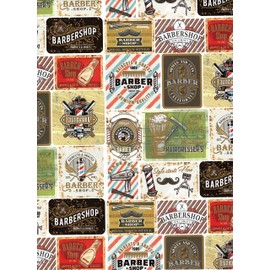 ARKRAFT Gift Wrap Set of 4 Sheets 90 x 65 cm FSC Paper Plastic-Free Packaging Male Design (Male)