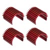 sourcing map Pack of 4 Aluminium Electric Motor Motor Heatsink