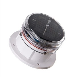 Solar Dock Warning Light 360 Degree - Blue LED - Super Bright Waterproof LED Light for Marine Applications - Constant On or Flashing