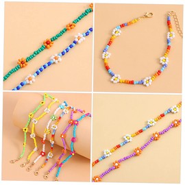KOMBIUDA Pc Women Beaded Anklet Bracelet Set Beach Style Anklets for Women Fashion Jewelry Girls Bracelets