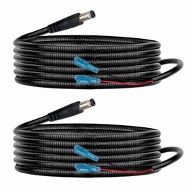 KSK 2 Pack Chew Proof Power Cord 98-inch (5.5x2.1mm) Trail Camera Cord,with .25'' Female Spade Connector