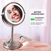 OVENTE 7'' Lighted Makeup Mirror with 1X/7X Magnification, Cordless Tabletop