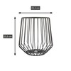 Point-Virgule Metal Fruit Basket, Scandinavian Home Decoration, Wire Basket, Black,