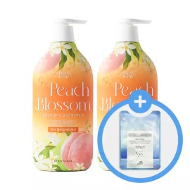 Happybath 해피바스 피치 블로썸 바디워시 900g x2개 + 사은 마스크팩 x1개 Happy Bath Peach Blossom Body Wash 900g x2 + Free Gift Mask Pack x1