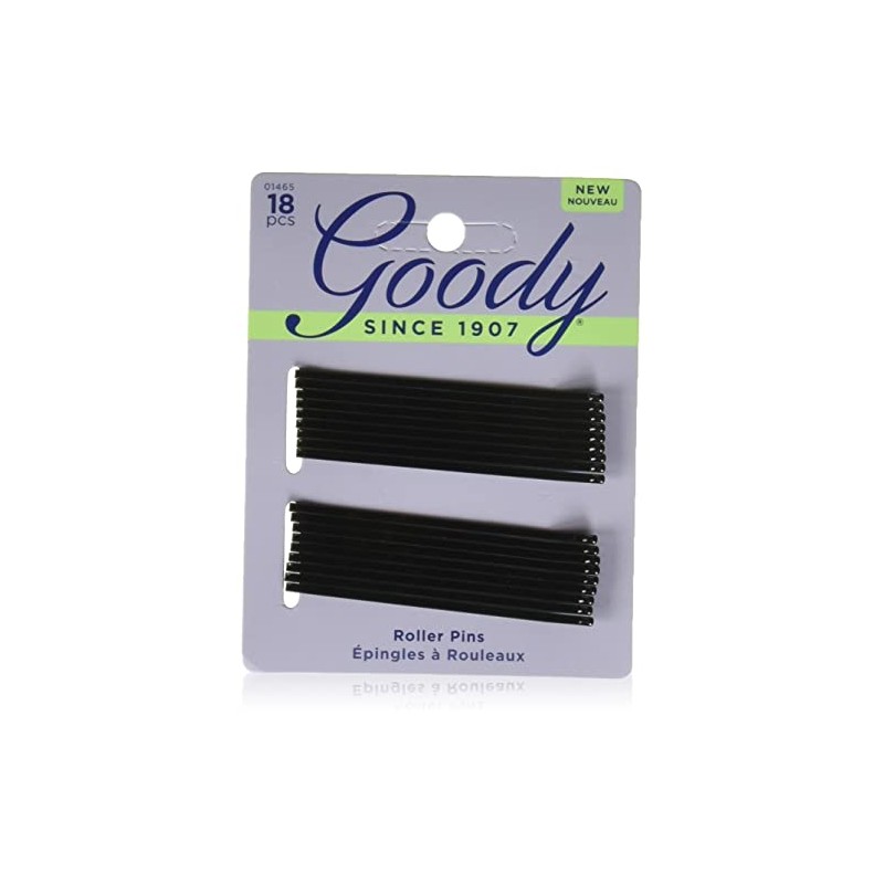 Goody Black Roller Pins, 3 inches 18 ea (Pack of