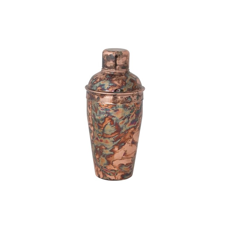 Creative Co-Op 16-Ounce Oxidized Stainless Steel Cocktail Shaker, Copper Finish