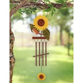 Sunset Vista KD161 Birds of a Feather Sunflower Garden Wind Chime, 15-inch Height