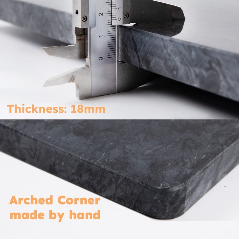 Diflart Natural Marble Stone Cutting Board for Kitchen, 16x20 Inch,