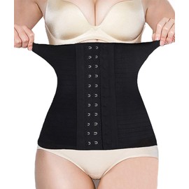 SURE YOU LIKE Waist Trainer Women's Cincher Corset Invisible Body Shaper Breathable Tummy Control Corset Figure Shaping Waist Trainer, Black-lightweight