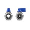 QWORK Mini Ball Valve, 2 Pack 3/4" NPT Thread Female