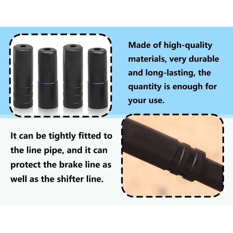 KAPSING Pack of 200 End Caps, Brake Cable, Bicycle End