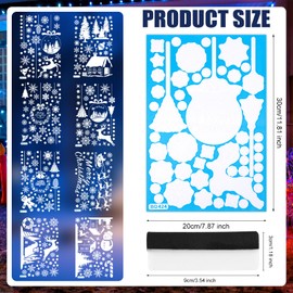 9 Sheets Christmas Window Clings Stickers, Double Sided Christmas Window Decal Murals Waterproof Xmax Window Decor Decorations for Glass Windows Home Shop School Holiday Party Supplies (Style B)