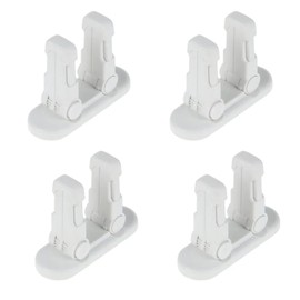 Flowden Improved Childproof Door Lever Lock（4 Pack）Prevents Toddlers from Opening Doors. Durable ABS with Adhesive Backing. Simple Install, No Tools Needed