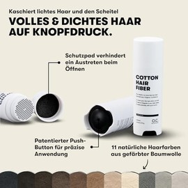 O.C. HAIRCARE O.C. HAIRCARE Streuhaar zur Haarverdichtung - fr Scheitel, kahle Stellen am Ober- und Hinterkopf - von fhrenden Salons empfohlen - 11 Farben - widerstandsf?hige Streuhaare (Wei?)
