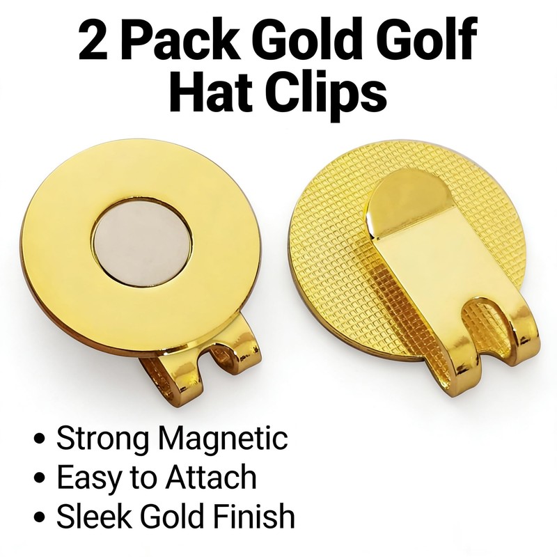 Adhere 2pcs Golf Hat Clip Golf Ball Marker Holder Magnetic
