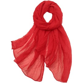 MAIRY Red Scarf Women Plain Block Colour Chiffon Style Scarf Mothers Day Gifts for Mum Thin Pretty Scarf Great for Any Outfit Lovely Gift 1770022