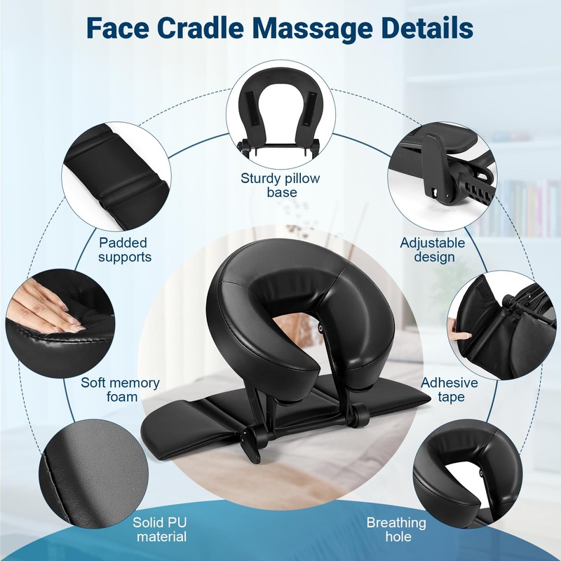 Hdenmist Face Down Tabletop Massage Kit with Hand Rest Pad