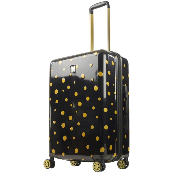 FUL Impulse Rolling Luggage, Gold Dots Hardshell Suitcase with Spinner