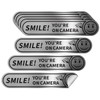 8 pieces Smile You're On Camera Stickers for Cars, Brushed