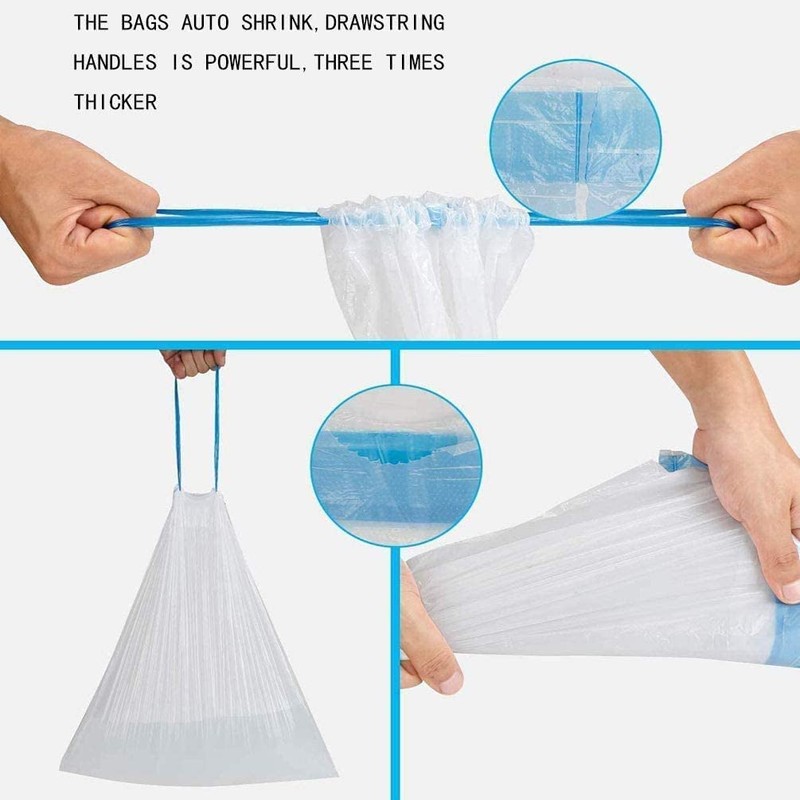Small Trash Bags 3.5 Gallon, 100 Pcs Bathroom Garbage Bags,