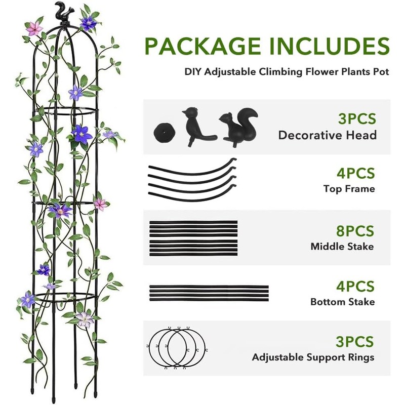 HASTHIP® Estacas de Soporte para Plantas jardín - Soportes plástico