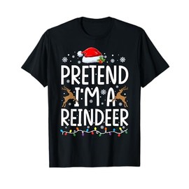 Pretend I'm A Reindeer Christmas Costume For Boys Kids T-Shirt