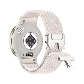 18mm Braided Nylon Band Compatible With Garmin Venu 3S 41mm/Vivoactive 4S/Venu 2S/Vivomove 3S for Women Men, Quick Release Stretchy Strap for Forerunner 255S/Forerunner 265S (Starlight)