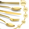 Gold Silverware Set, Briout 40 Piece Stainless Steel Flatware Cutlery
