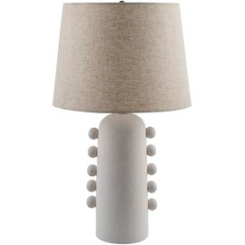 Mark&Day Table Lamps, Mackenzi Traditional White Bedside Table Lamp for Nightstand Bedroom, Living Room or Office (25" H x 14" W x 14" D)