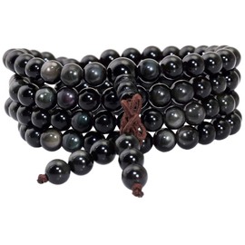 KYEYGWO 108 Prayer Mala Bead Bracelet for Women Men, 6 mm Tibetan Buddhist Healing Stone Necklace, Unisex