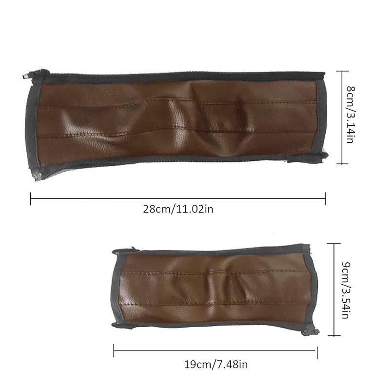 Set of 4 Pushchair Handle Covers Made of PU Leather