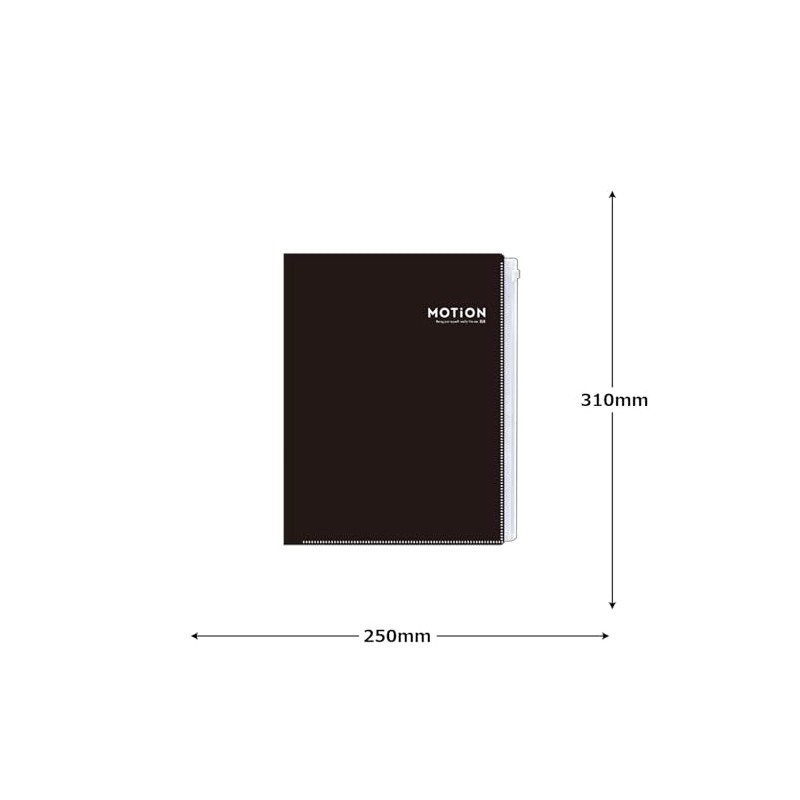 Camio Japan 229983 Clear File with Zipper, 6-P Clear File,