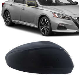 Rear View Mirror Cover Cap, For Nissan Altima 2019-2022 Glossy Black ABS Plastic Textured Right Passenger Side Mirror Covers Caps Trim Replacement