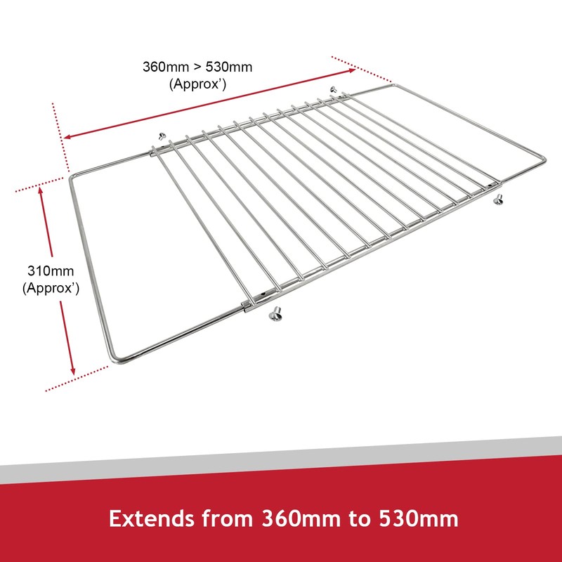 SPARES2GO Universal Adjustable BBQ Grill Shelf for All Makes of