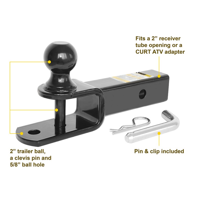 MaxxHaul 50625 3-in-1 ATV UTV Trailer Hitch Mount with Hitch