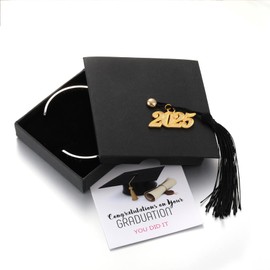 RWQIAN 2025 Graduation Bracelet Gifts for her,inspirational graduation Bracelet Class of 2025 High School Grad Gift Graduation Bangle Bracelets with Gift Box