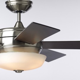 Emerson CF411BS Cronley 54" Blade Span with integrated light fixture,Includes 4.5" Downrod and Remote Control with Receiver,Brushed Steel