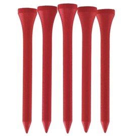 TH Golf Wooden Golf Tees 70mm | Pack of 50 & 100 | Multiple Colour Options | Premium Durable Wooden Golf Tees (Red, Pack of 50)