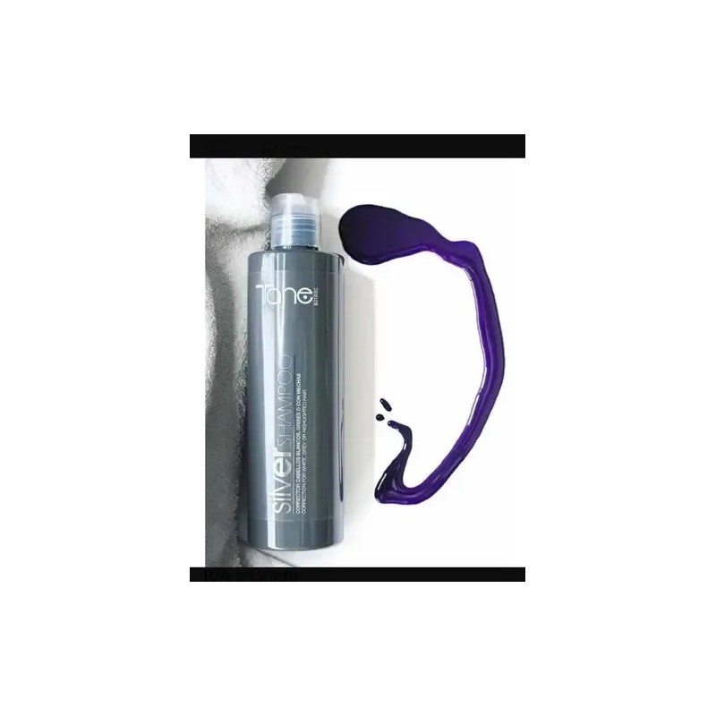 Tahe Silver Shampoo Matiza Mechas, Rubios Y Canas 300 Ml