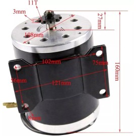 Unbranded DC Electric Brush Motor For Ebike Bicycle Scooter Razor Mini Bike Go Kart Buggy  - 36V 500W