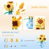 LUKHANG Sunflower Flower Building Blocks Set, DIY Aromatherapy Flower Bouquet